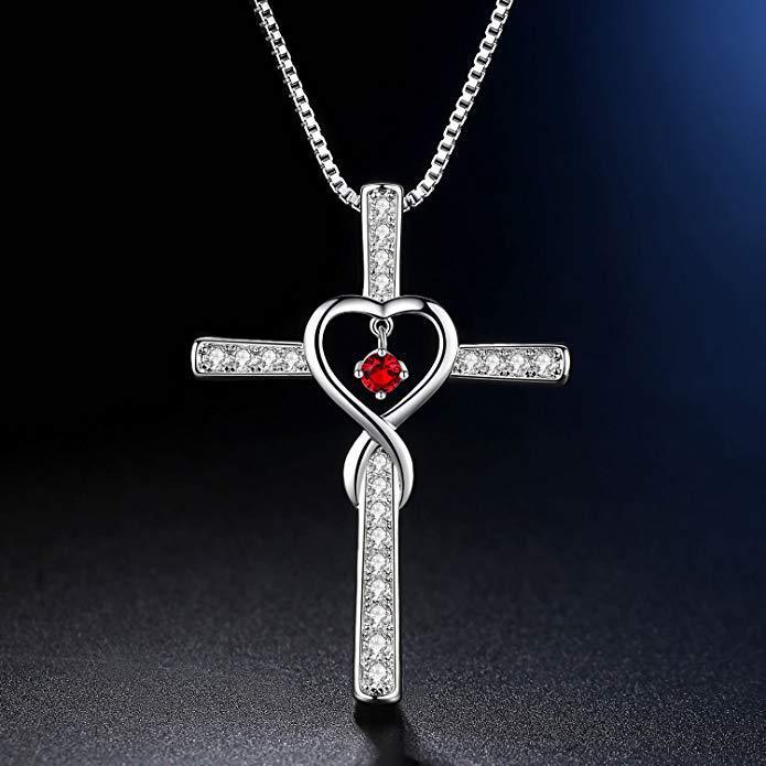 Cross Zircon Necklace - Kaldas Online Shopping