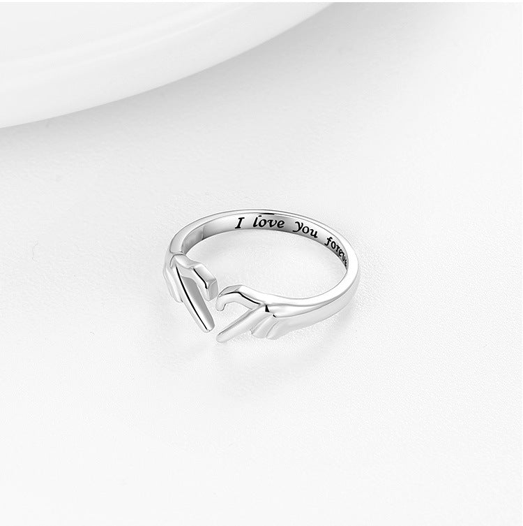 Heart Hand Hug Ring - Kaldas Online Shopping