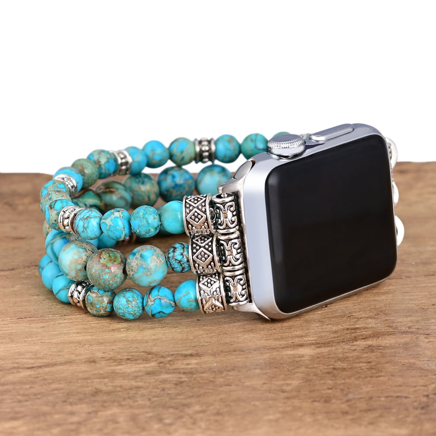 Fashionable All-match Turquoise Beaded Watch Band