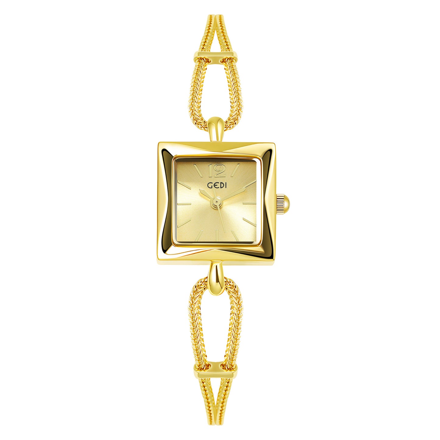 Antique Style Square Plate Alloy Bracelet Watch
