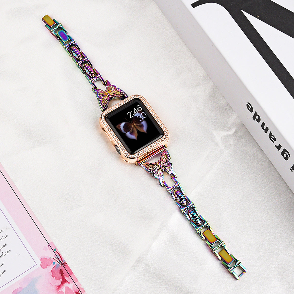 Small Butterfly Alloy Smart Watch Band - Kaldas Online Shopping