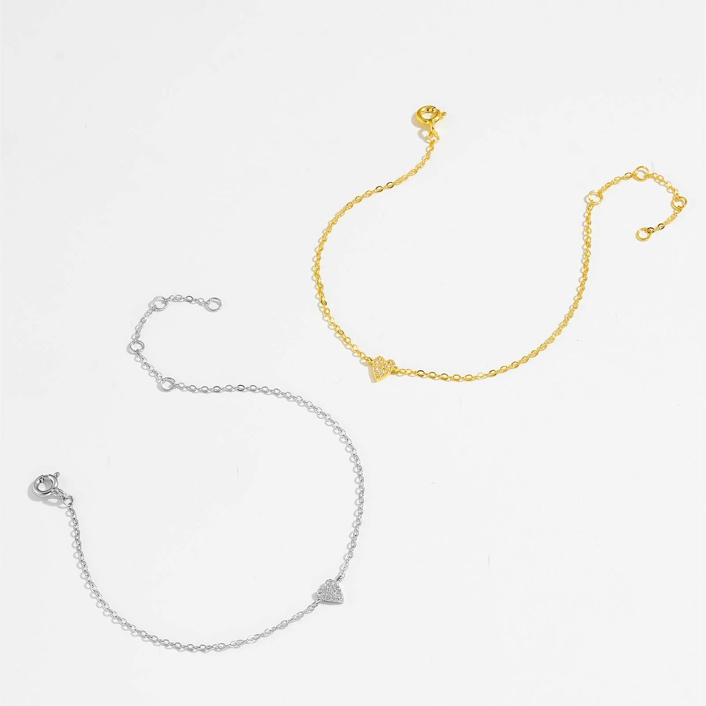 S925 Sterling Silver Heart-shaped Bracelet