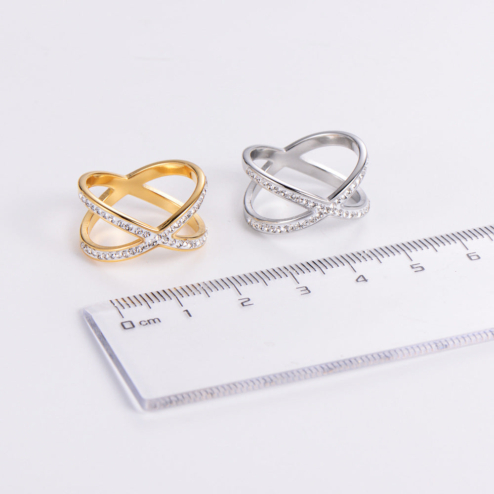 Hollow-out Rhinestone Ring