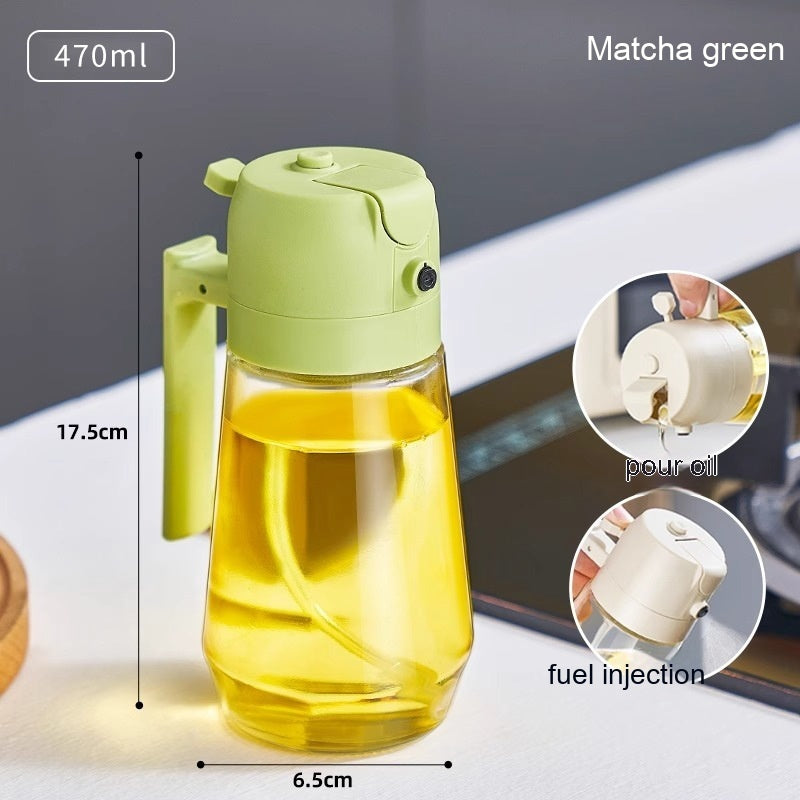 470ML 2-in-1 Glass Oil & Vinegar Sprayer for Cooking & BBQ