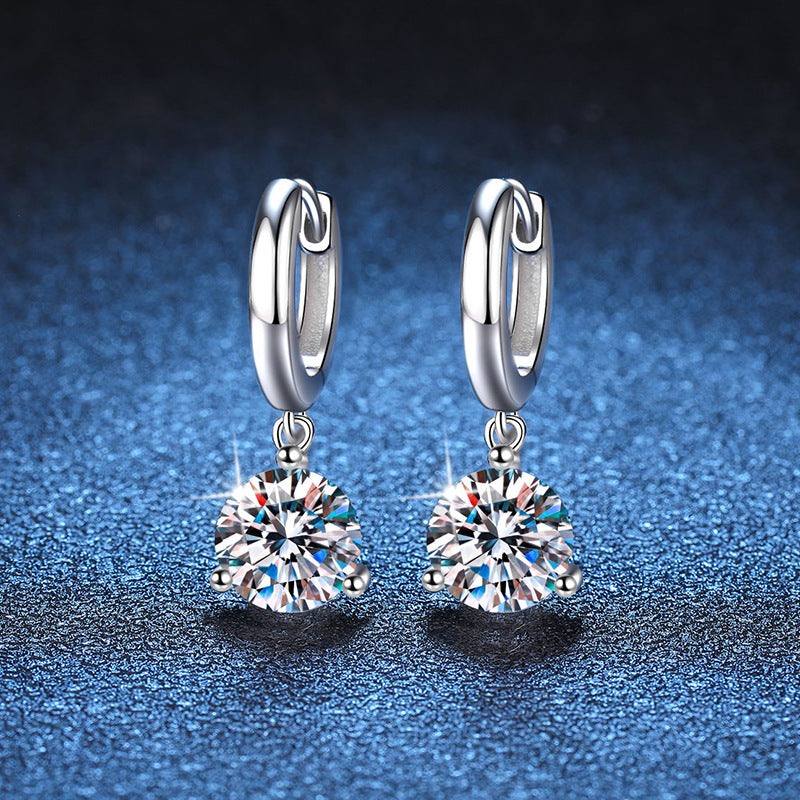 S925 Sterling Silver Earrings Moissanite