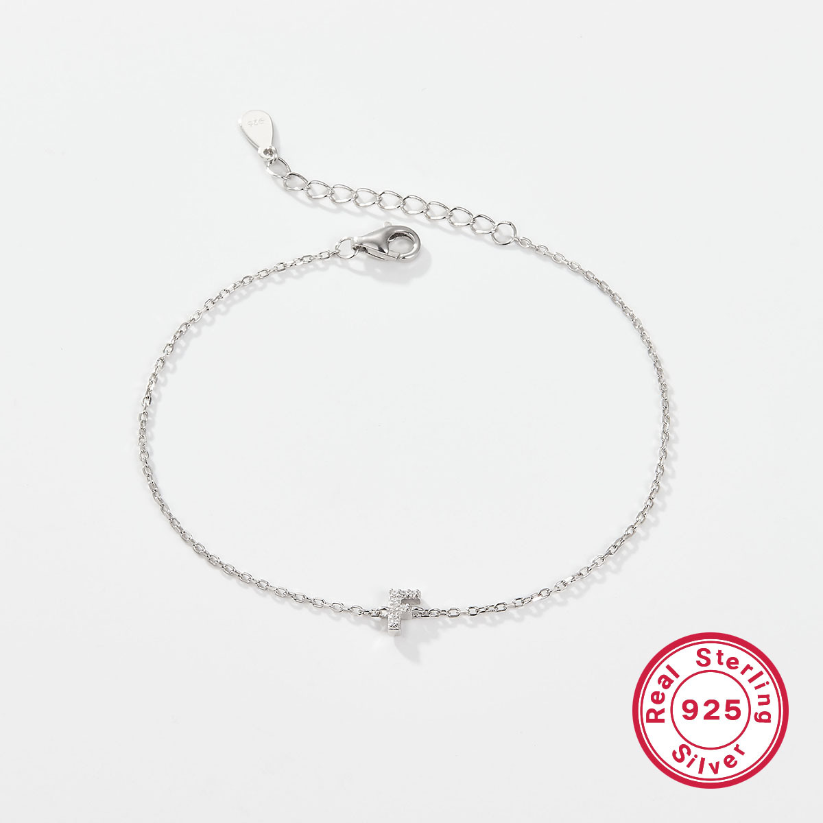 925 Silver Letters Bracelet