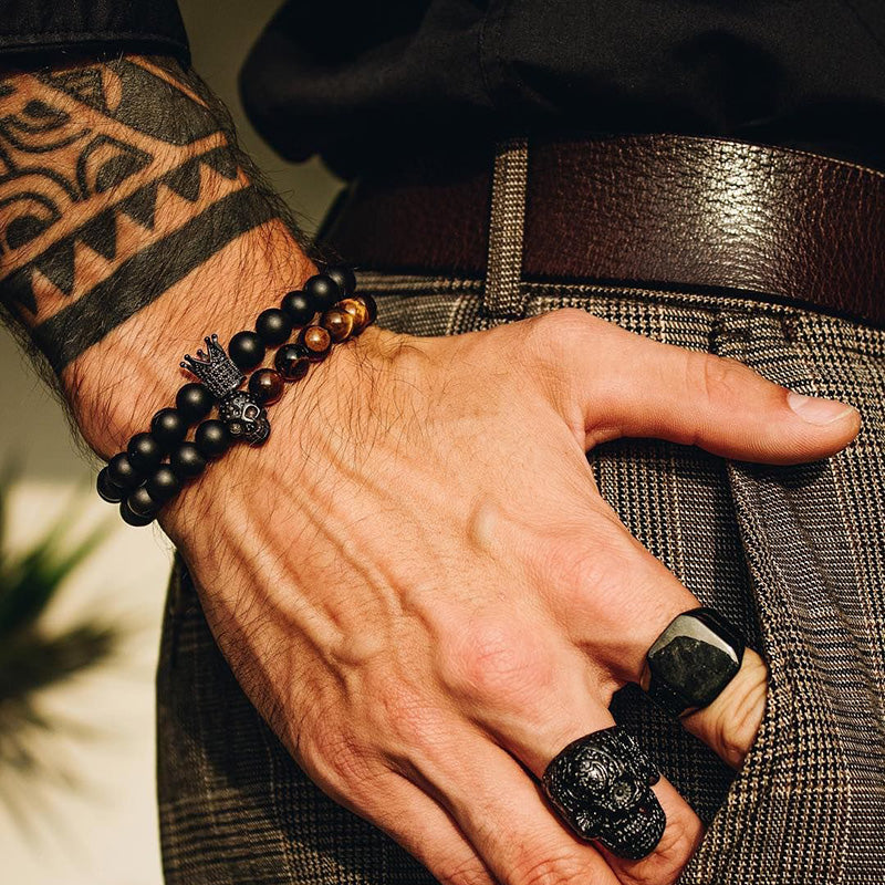 Black beaded Bracelet - Kaldas Online Shopping