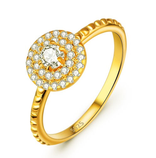 925 Sterling Silver Diamante Ring - Kaldas Online Shopping