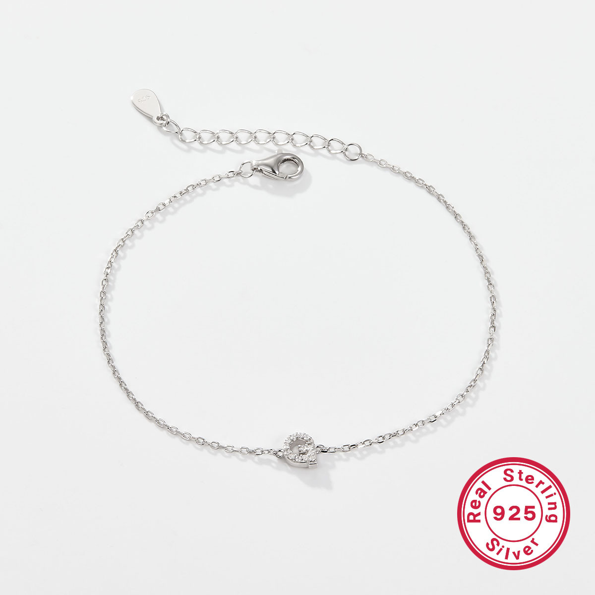 925 Silver Letters Bracelet