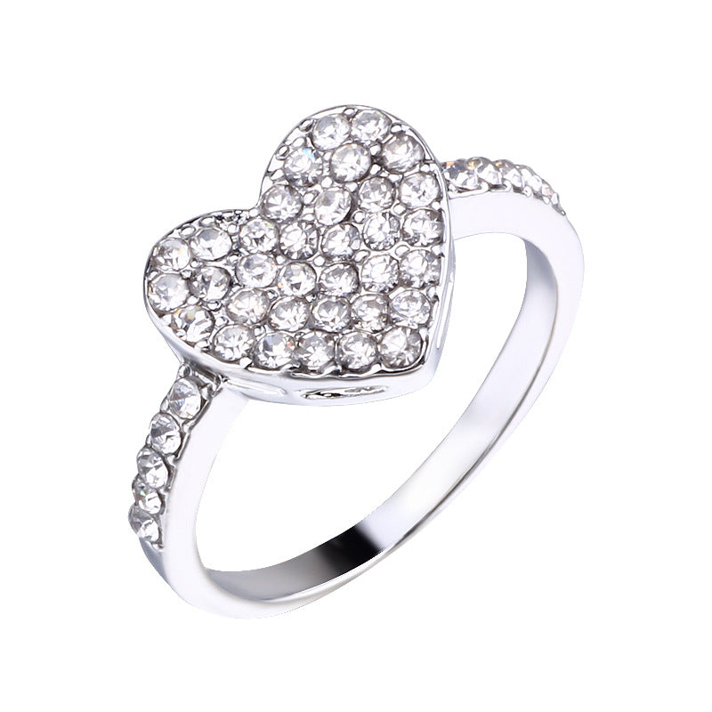Creative Heart-shaped Diamond Ring - Kaldas Online Shopping