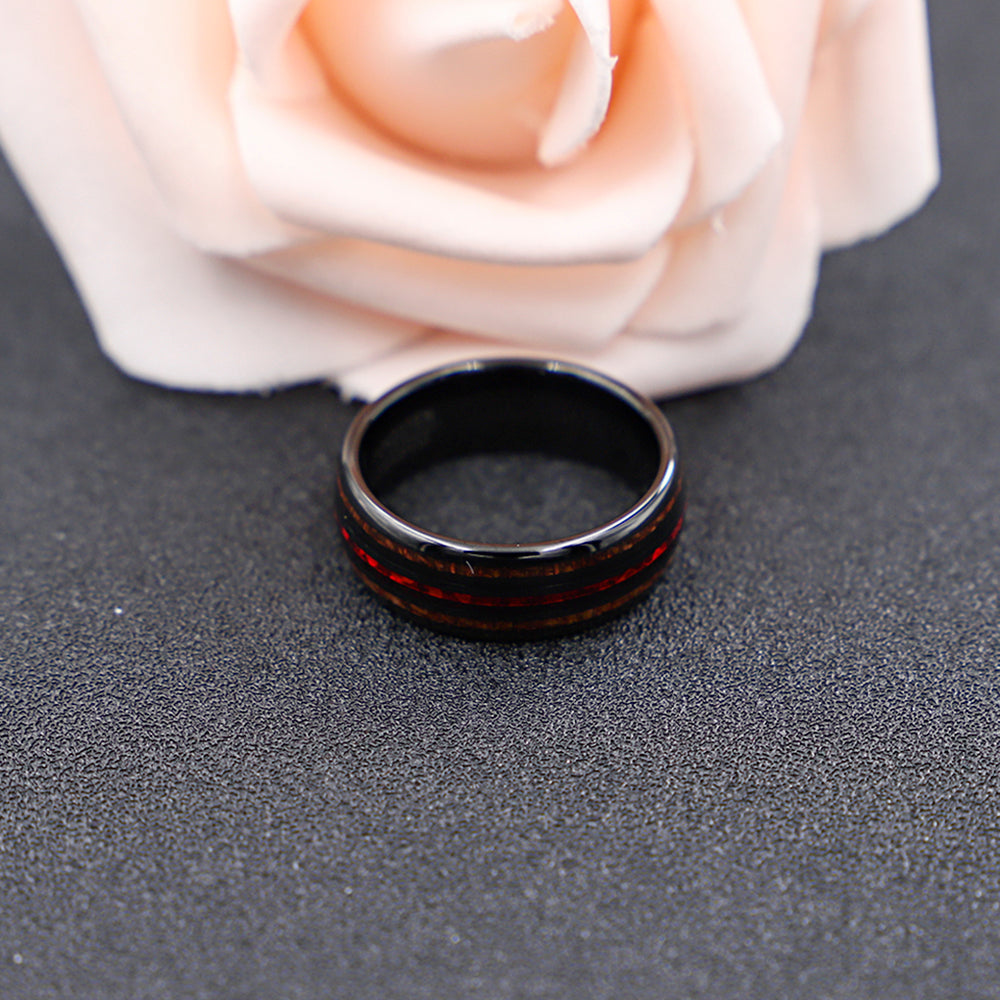 Polished Wood Men Ring - Kaldas Online Shopping