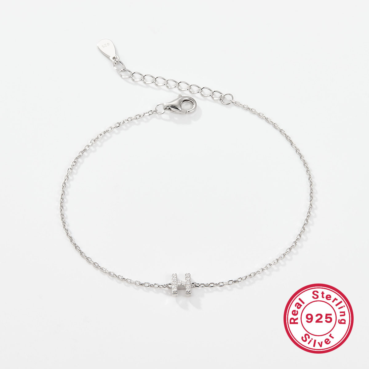 925 Silver Letters Bracelet
