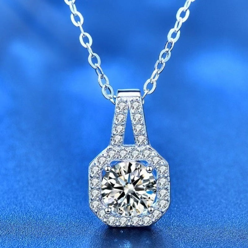 S925 Sterling Silver Moissanite High Sense Necklace
