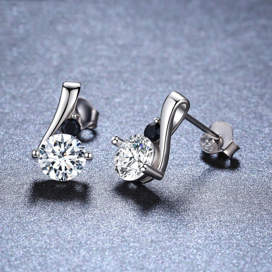 925 Silver Zircon Stud Earrings