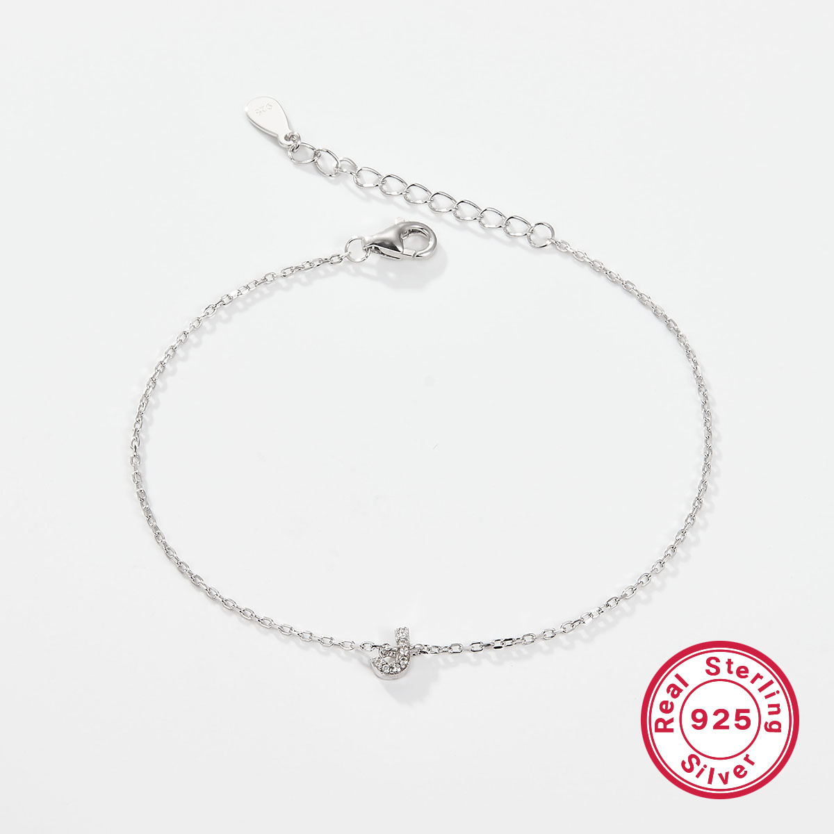 925 Silver Letters Bracelet