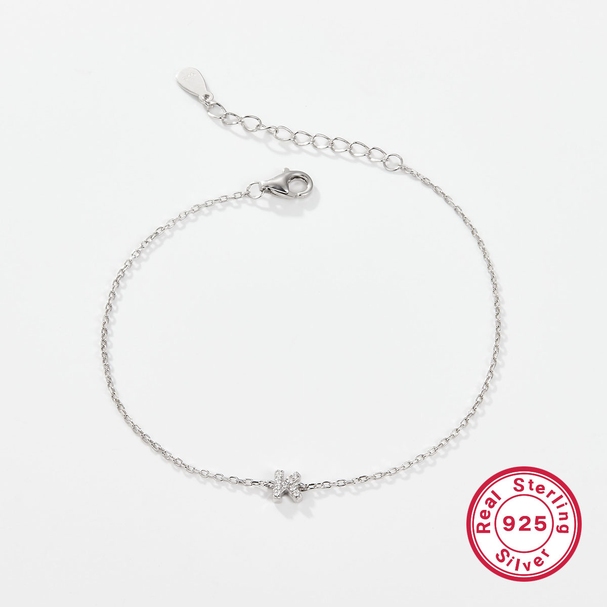 925 Silver Letters Bracelet