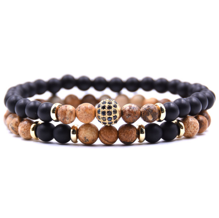 Natural Stone Micro Zircon Bracelet - Kaldas Online Shopping