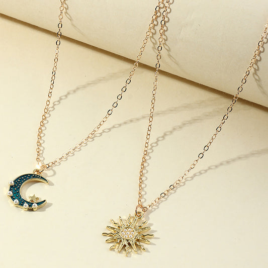 Sun Moon Necklace - Kaldas Online Shopping