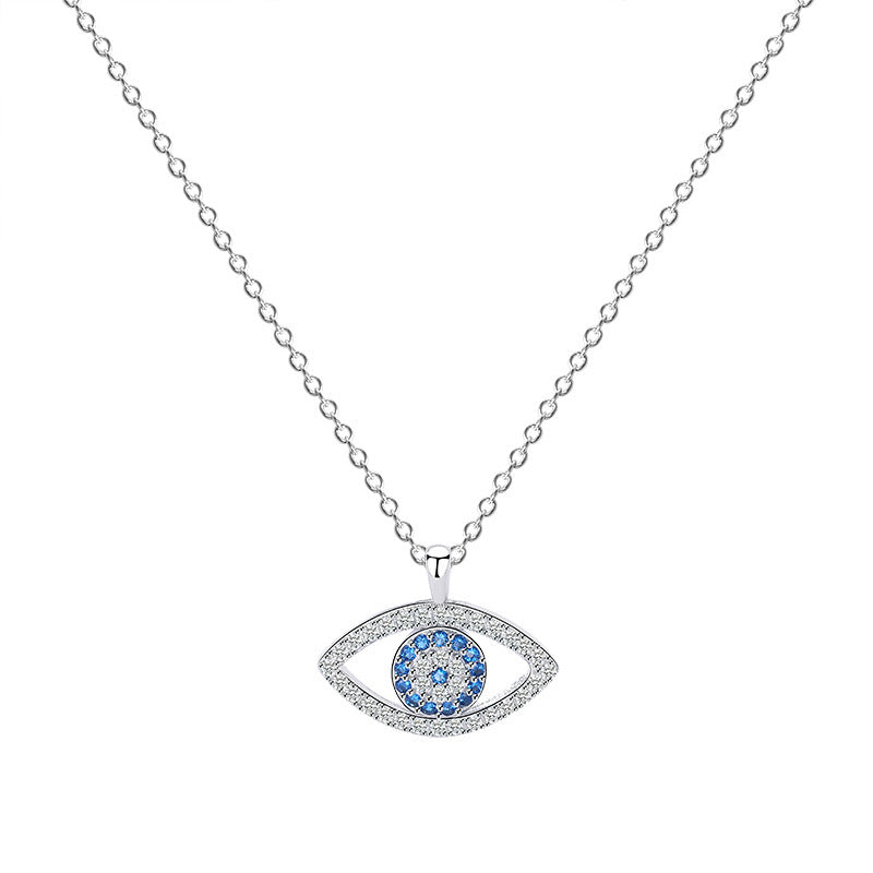Silver Eye shape Necklace - Kaldas Online Shopping
