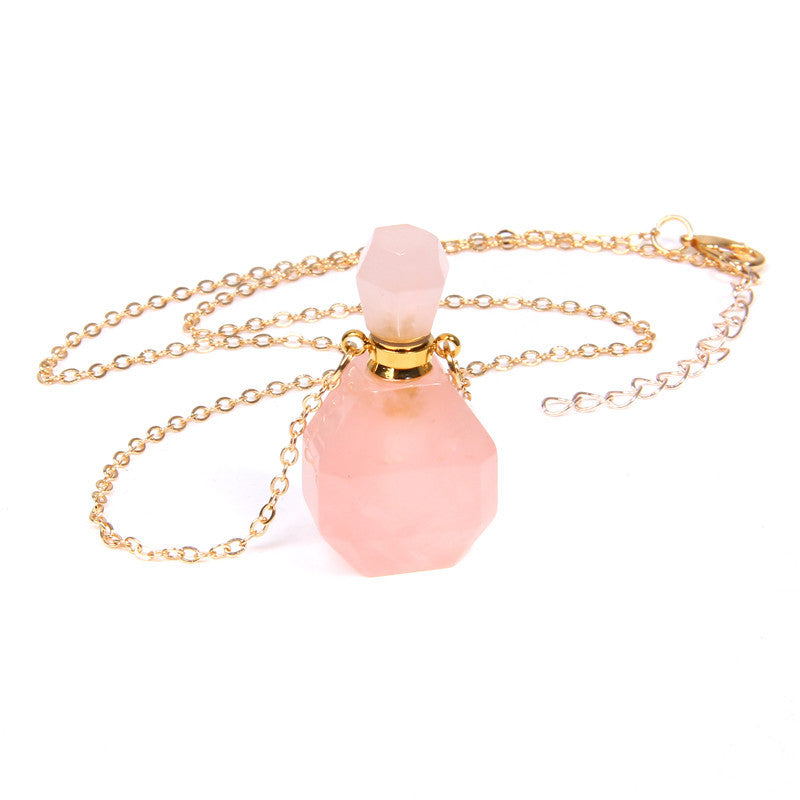 Perfume bottle Crystal Necklace - Kaldas Online Shopping