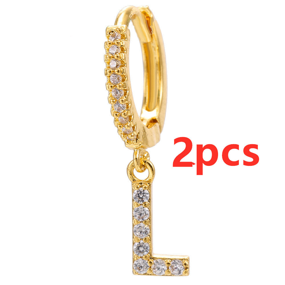 26 Letter Earrings - Kaldas Online Shopping