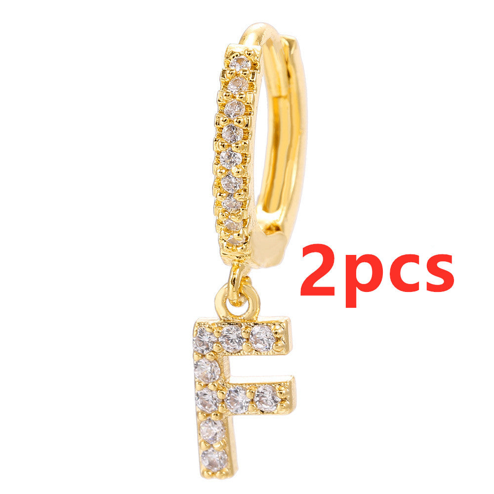 26 Letter Earrings - Kaldas Online Shopping