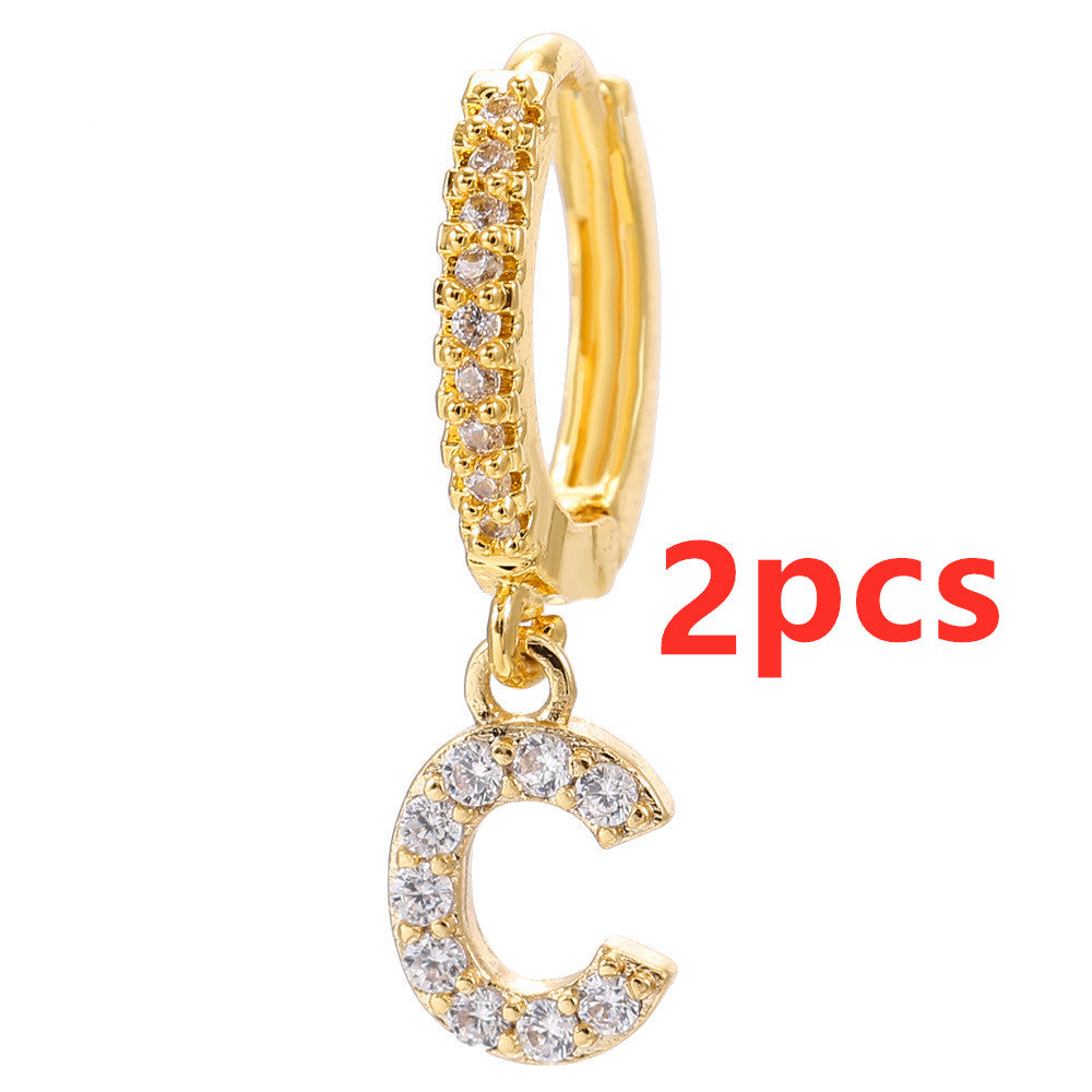 26 Letter Earrings - Kaldas Online Shopping