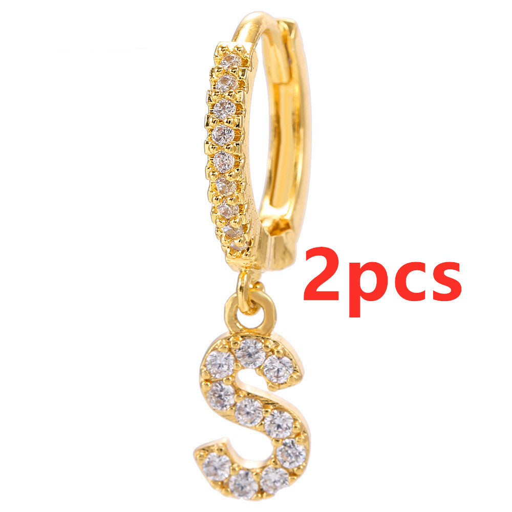 26 Letter Earrings - Kaldas Online Shopping