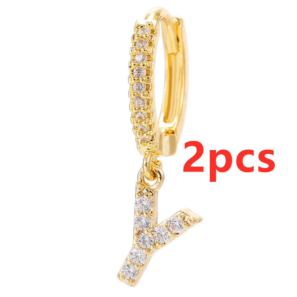 26 Letter Earrings - Kaldas Online Shopping