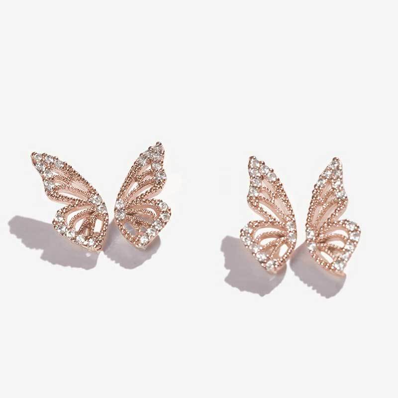 Crystal Butterfly Earrings - Kaldas Online Shopping