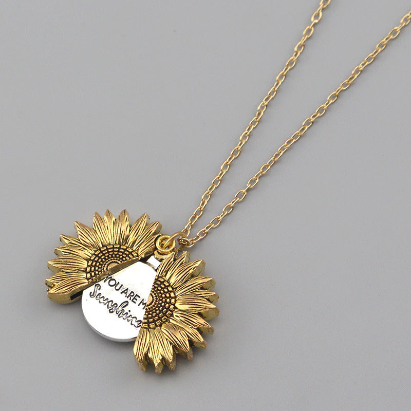 You Are My Sunshine Sunflower Necklace - Kaldas Online Shopping