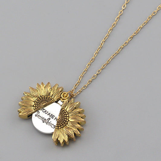 You Are My Sunshine Sunflower Necklace - Kaldas Online Shopping