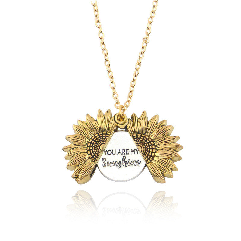 You Are My Sunshine Sunflower Necklace - Kaldas Online Shopping