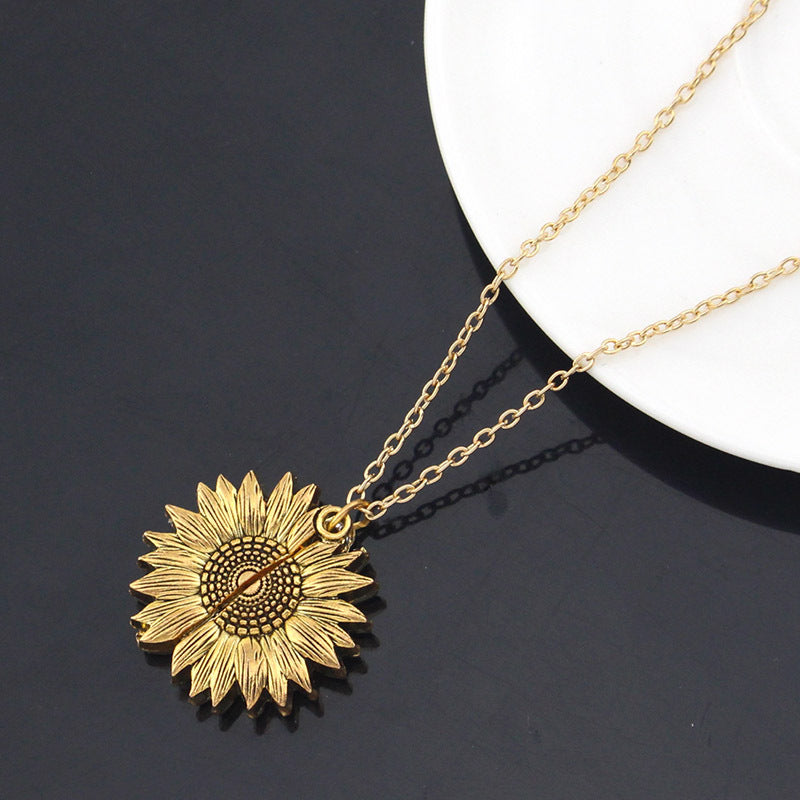 You Are My Sunshine Sunflower Necklace - Kaldas Online Shopping