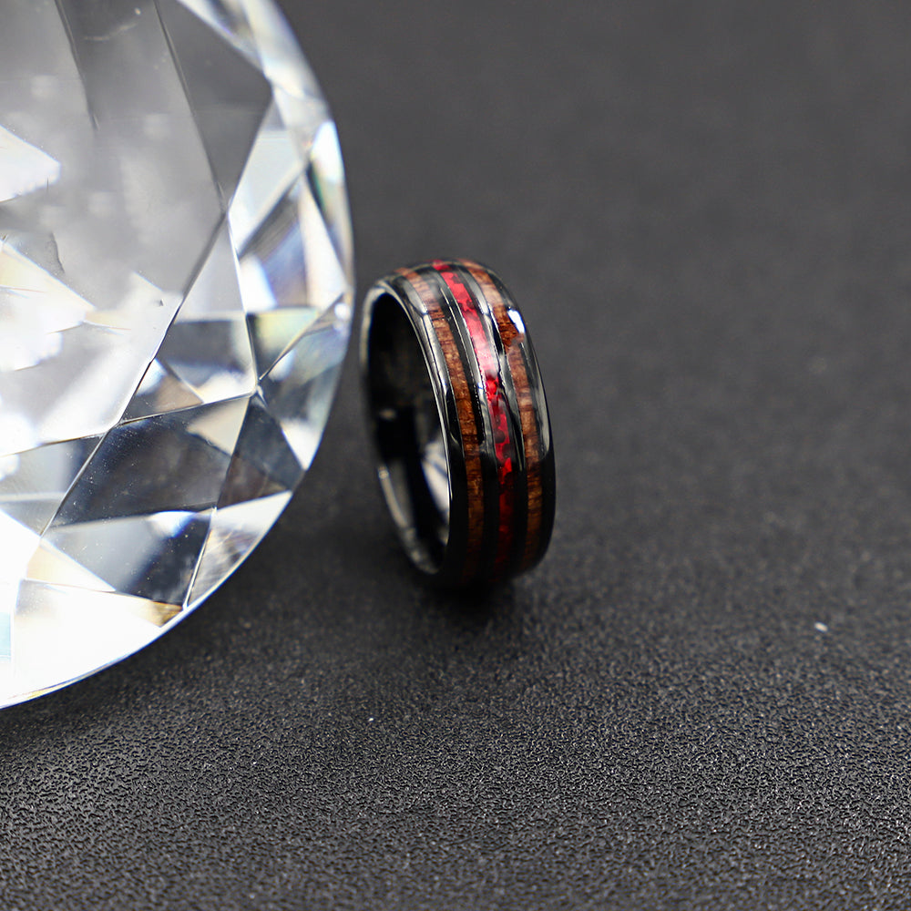 Polished Wood Men Ring - Kaldas Online Shopping