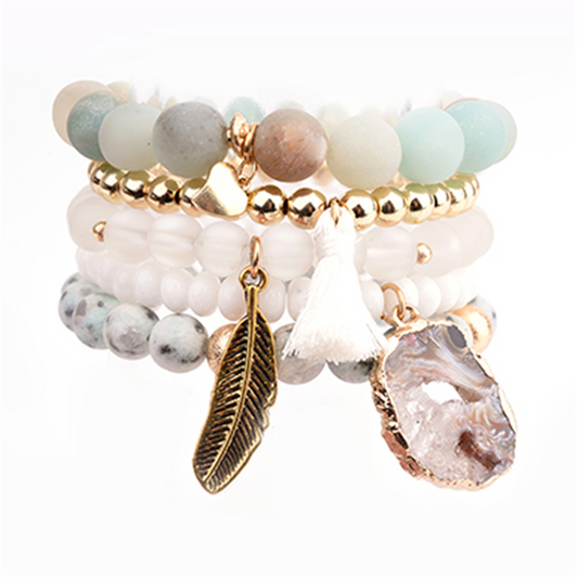 Natural stone bead bracelet - Kaldas Online Shopping