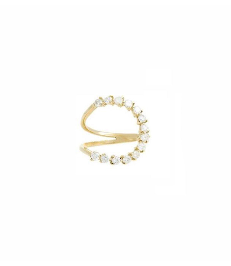 Gradient Crescent Pearl Ring - Kaldas Online Shopping