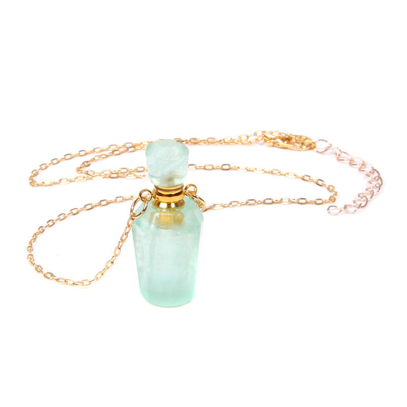 Perfume bottle Crystal Necklace - Kaldas Online Shopping