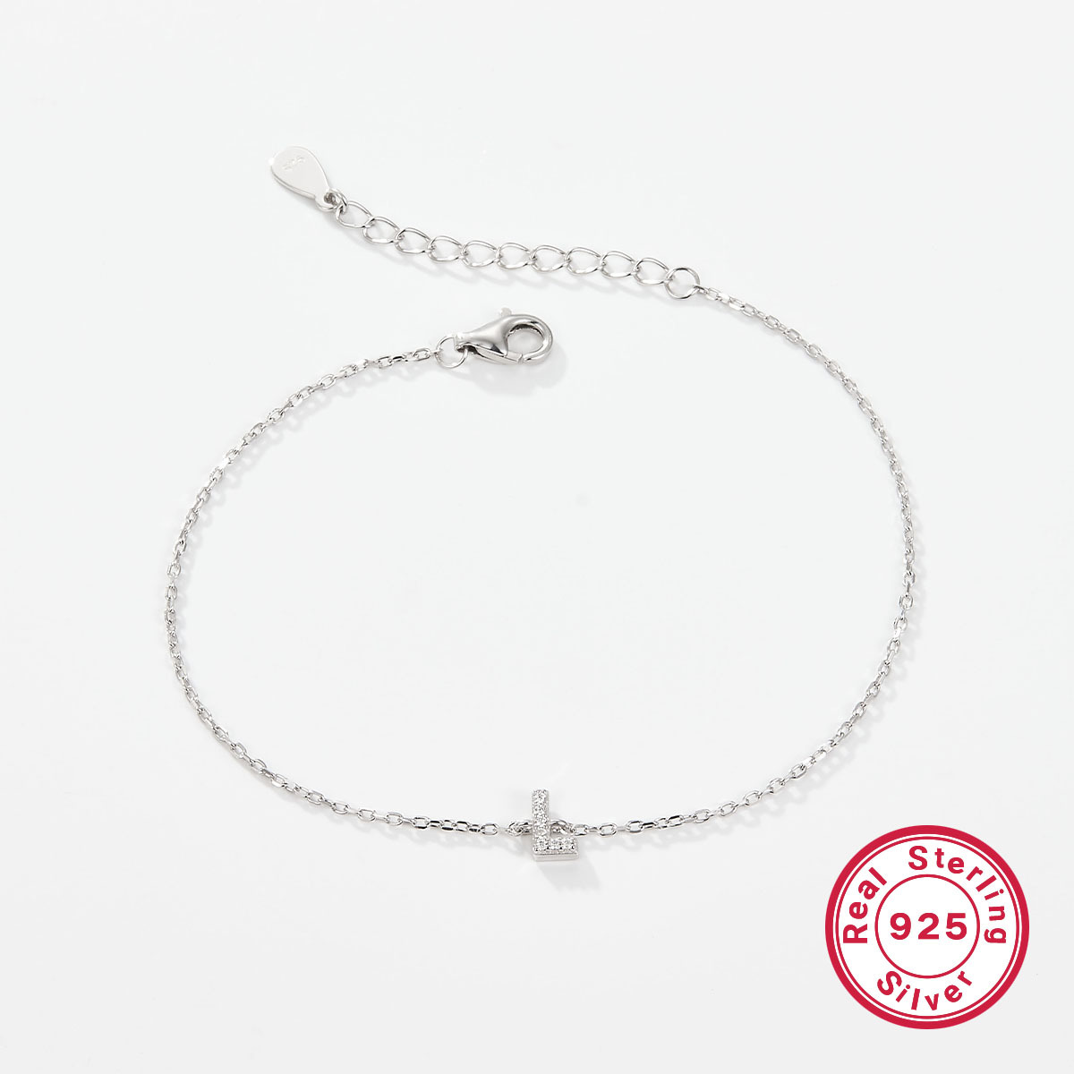925 Silver Letters Bracelet