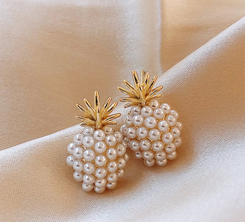Pineapple Starfish Pearl Earrings - Kaldas Online Shopping