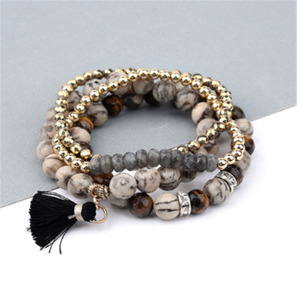Natural stone bead bracelet - Kaldas Online Shopping