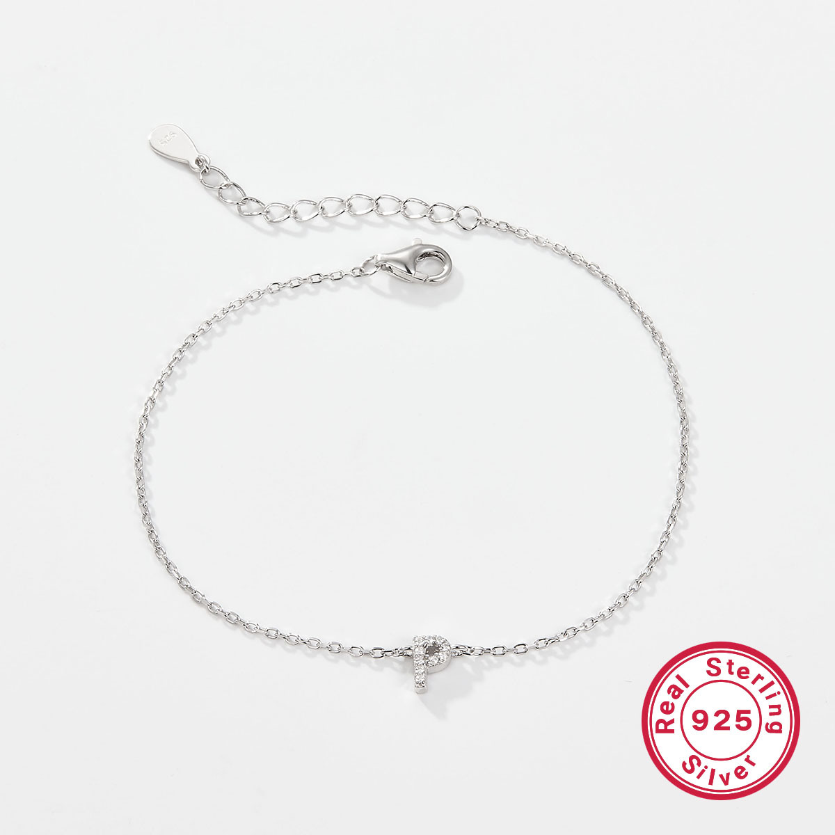 925 Silver Letters Bracelet