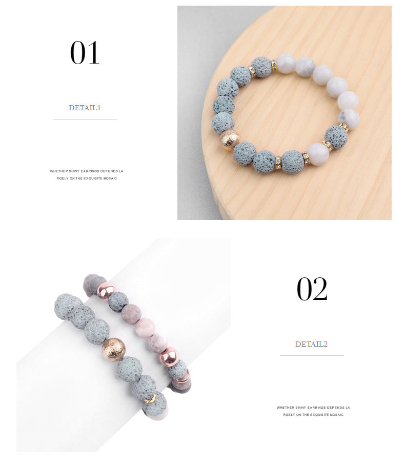 Lava Stone Braided Bracelet - Kaldas Online Shopping