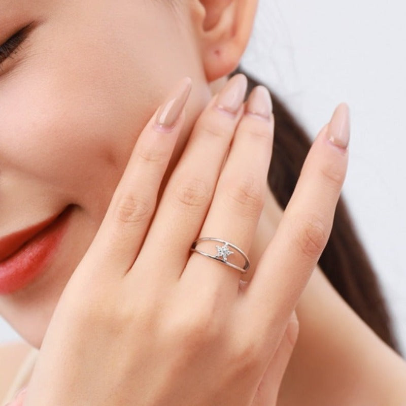 Sterling Silver Star-shape Ring