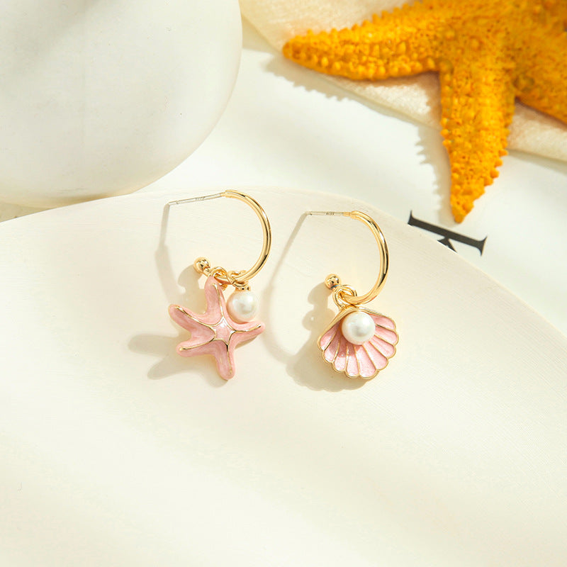 Shell pearl earrings - Kaldas Online Shopping