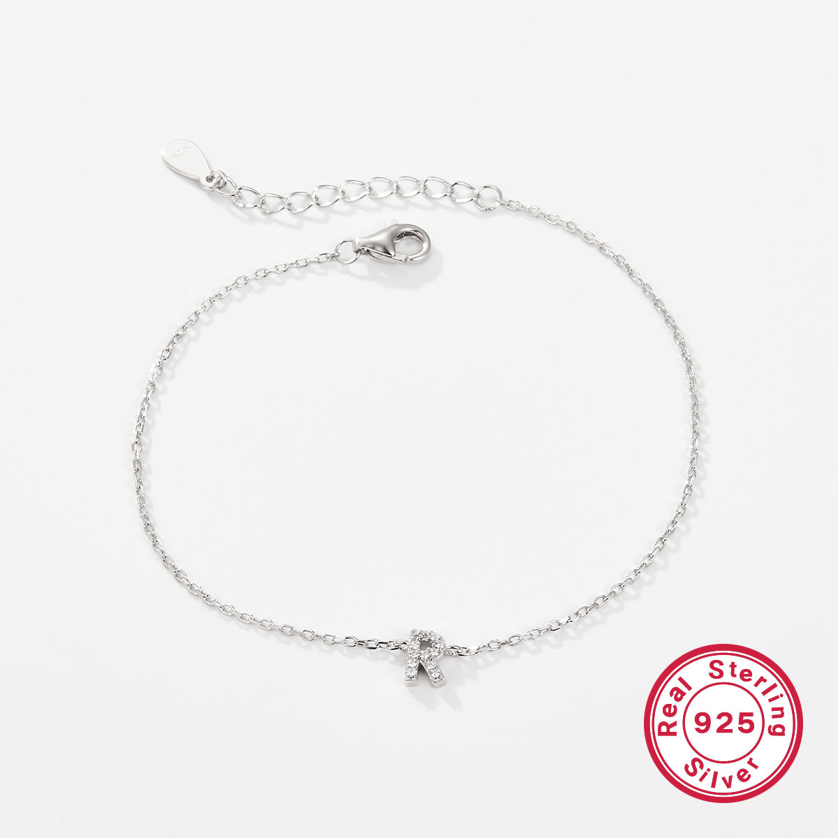 925 Silver Letters Bracelet