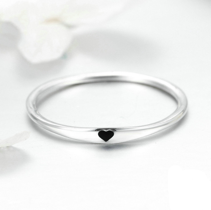 925 Sterling Silver Heart Engrave Rings - Kaldas Online Shopping