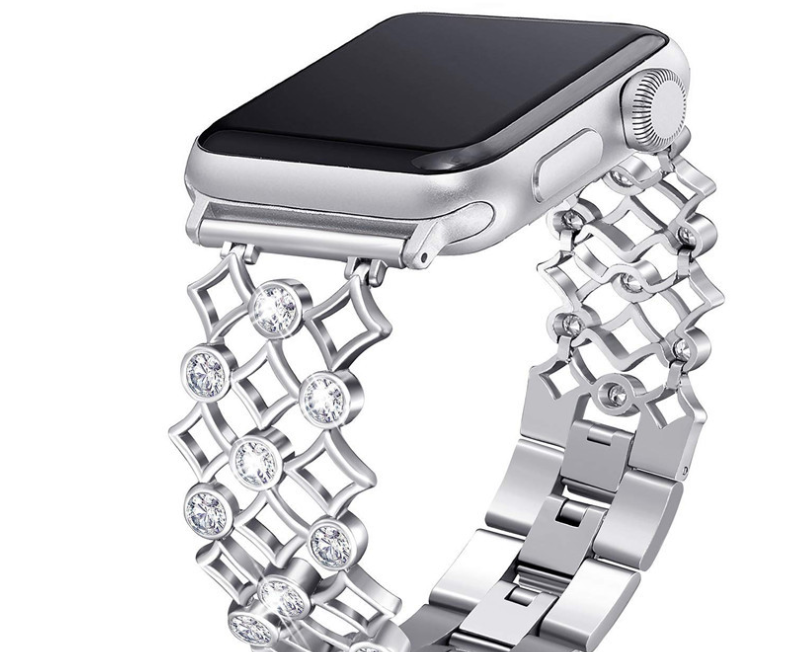 Stainless Steel Diamond Yuanbao Steel Band Chain Watch Band - Kaldas Online Shopping