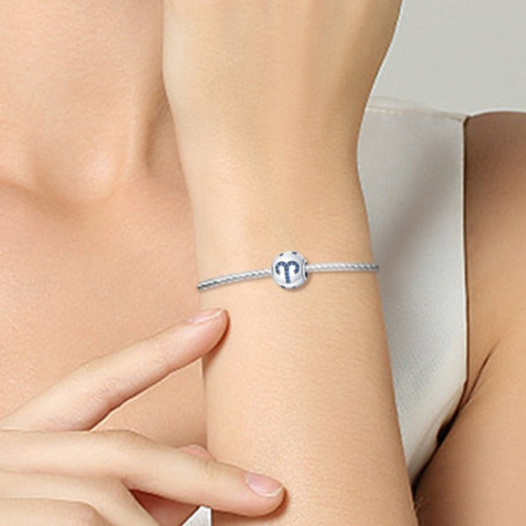 S925 Sterling Silver Zodiac Beads Bracelet