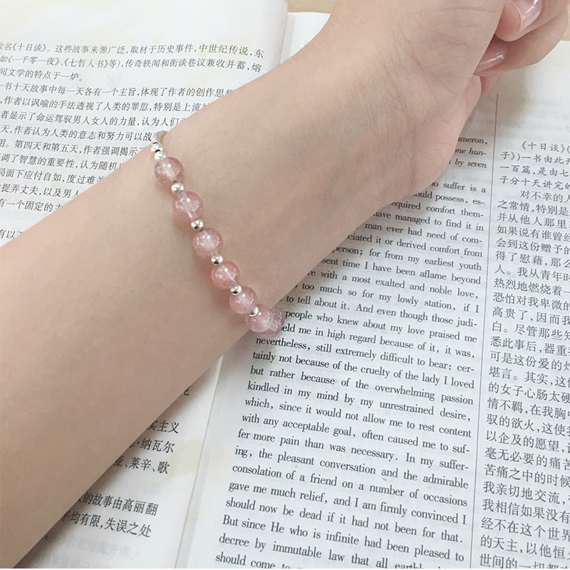 925 Sterling Silver Natural Crystal Masonite Bracelet